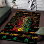 Dominica One Love Reggae Lion Area Rug Caribbean Reggae Spirit