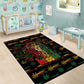 Dominica One Love Reggae Lion Area Rug Caribbean Reggae Spirit