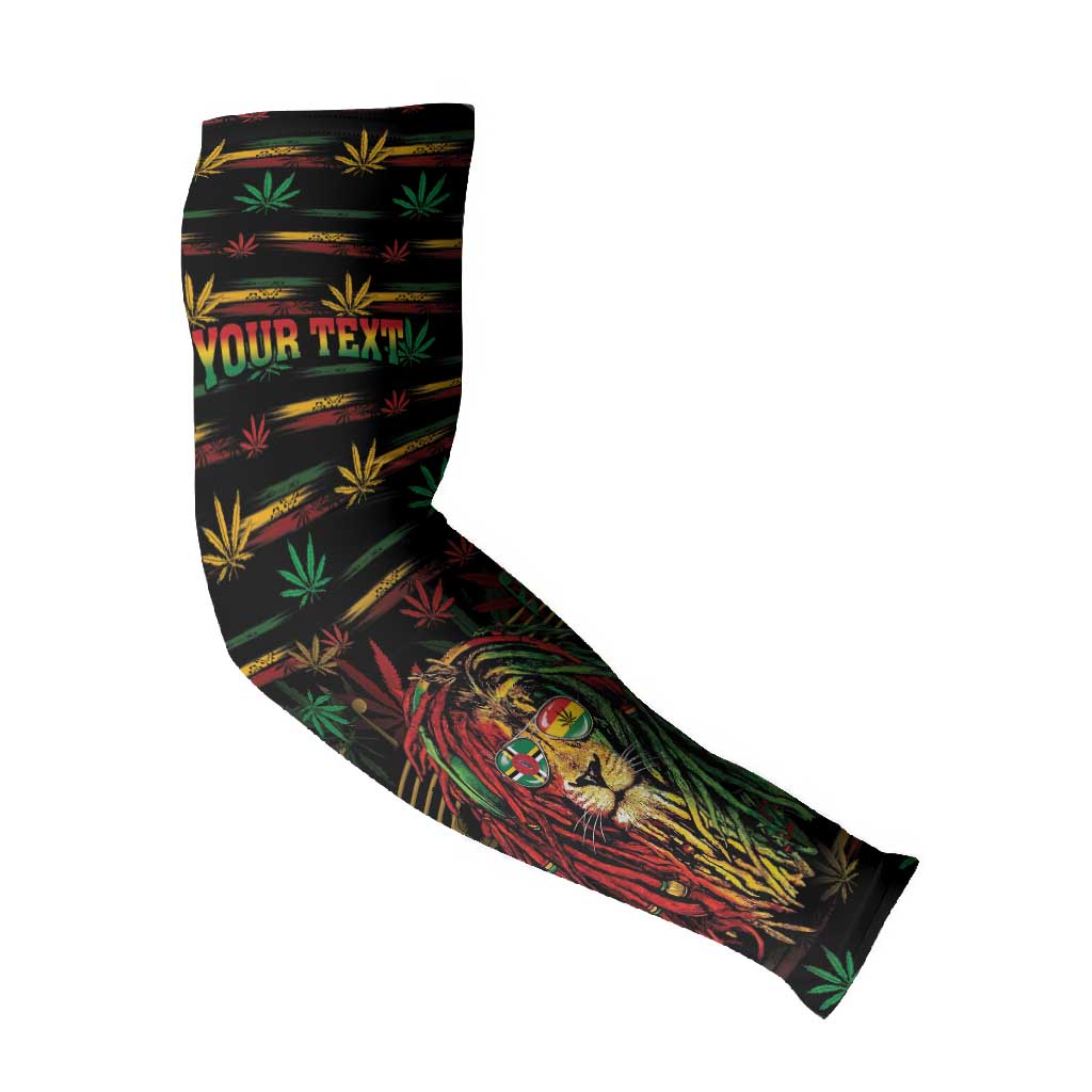 Personalized Dominica One Love Reggae Lion Arm Sleeves Caribbean Reggae Spirit