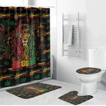 Dominica One Love Reggae Lion Bathroom Set Caribbean Reggae Spirit