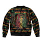 Personalized Dominica One Love Reggae Lion Bomber Jacket Caribbean Reggae Spirit