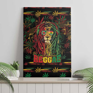 Dominica One Love Reggae Lion Canvas Wall Art Caribbean Reggae Spirit