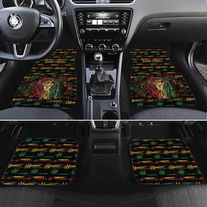Personalized Dominica One Love Reggae Lion Car Mats Caribbean Reggae Spirit