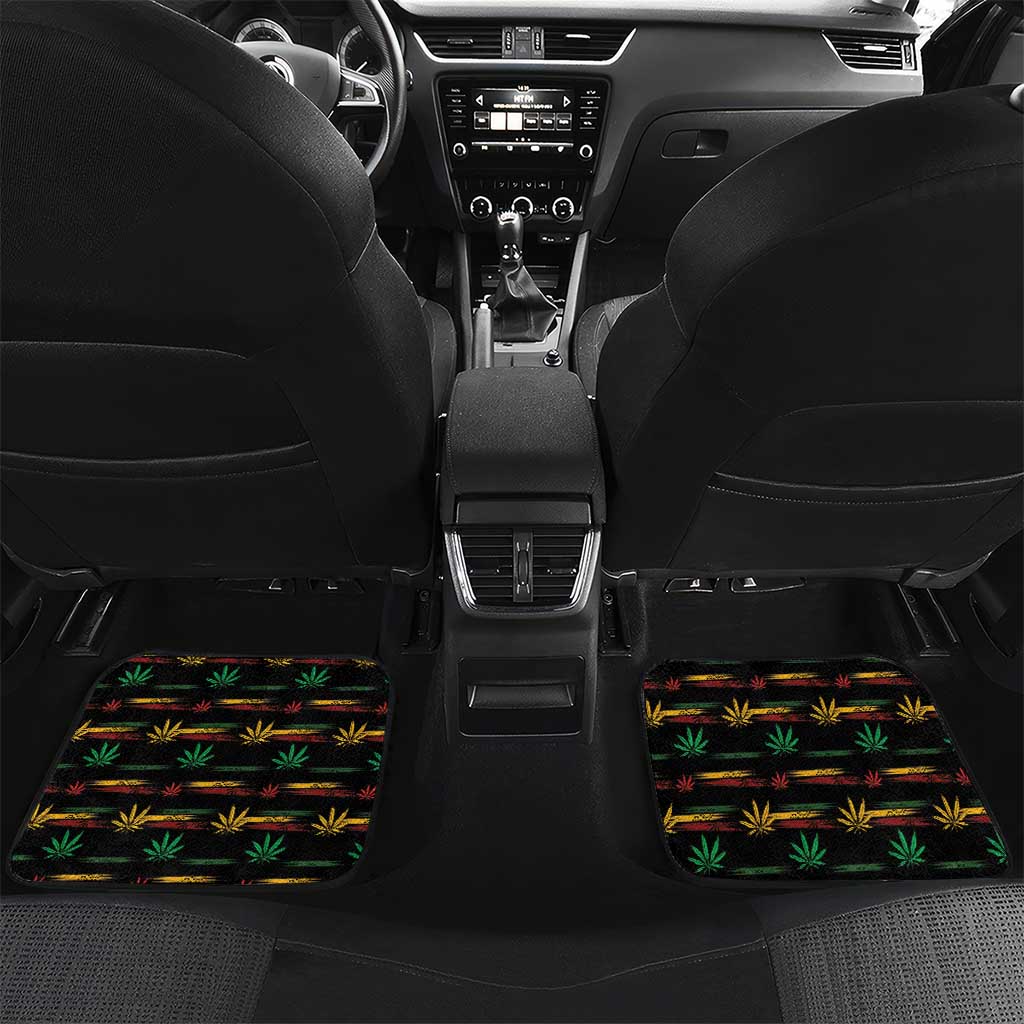 Personalized Dominica One Love Reggae Lion Car Mats Caribbean Reggae Spirit