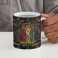 Personalized Dominica One Love Reggae Lion Ceramic Mug Caribbean Reggae Spirit
