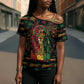Personalized Dominica One Love Reggae Lion Cross Shoulder Shirt Caribbean Reggae Spirit