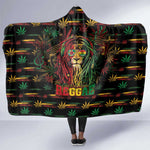 Dominica One Love Reggae Lion Hooded Blanket Caribbean Reggae Spirit