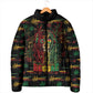 Personalized Dominica One Love Reggae Lion Padded Jacket Caribbean Reggae Spirit