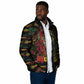 Personalized Dominica One Love Reggae Lion Padded Jacket Caribbean Reggae Spirit