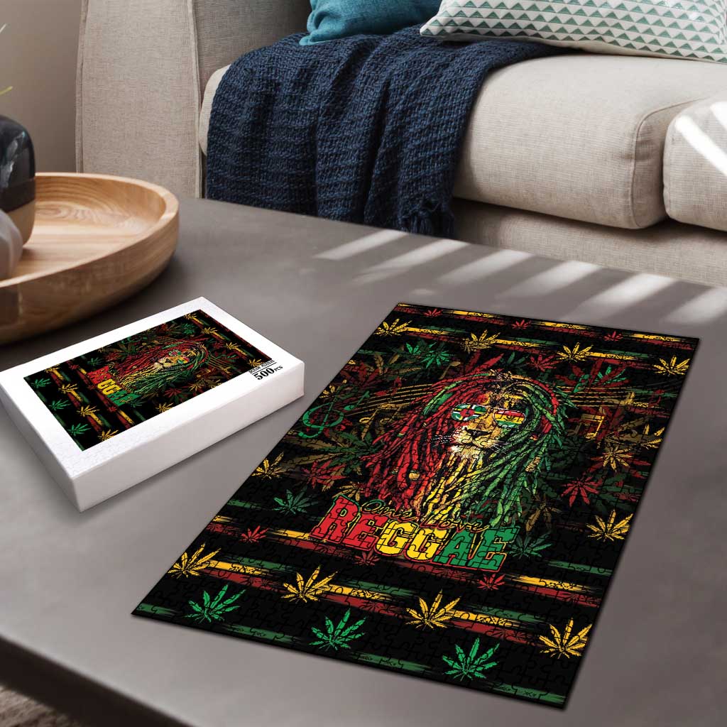 Dominica One Love Reggae Lion Puzzle Caribbean Reggae Spirit