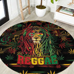 Dominica One Love Reggae Lion Round Carpet Caribbean Reggae Spirit