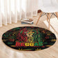 Dominica One Love Reggae Lion Round Carpet Caribbean Reggae Spirit