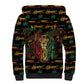 Personalized Dominica One Love Reggae Lion Sherpa Hoodie Caribbean Reggae Spirit