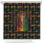 Dominica One Love Reggae Lion Shower Curtain Caribbean Reggae Spirit