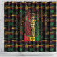Dominica One Love Reggae Lion Shower Curtain Caribbean Reggae Spirit