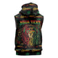 Personalized Dominica One Love Reggae Lion Sleeveless Hoodie Caribbean Reggae Spirit
