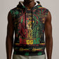 Personalized Dominica One Love Reggae Lion Sleeveless Hoodie Caribbean Reggae Spirit