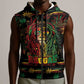 Personalized Dominica One Love Reggae Lion Sleeveless Zip Hoodie Caribbean Reggae Spirit