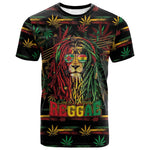 Personalized Dominica One Love Reggae Lion T shirt Caribbean Reggae Spirit