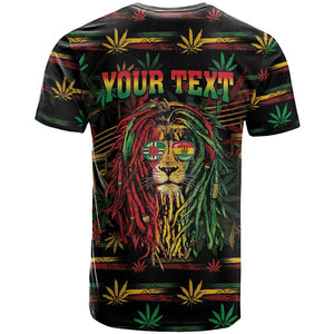 Personalized Dominica One Love Reggae Lion T shirt Caribbean Reggae Spirit