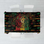 Dominica One Love Reggae Lion Tablecloth Caribbean Reggae Spirit