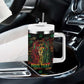 Personalized Dominica One Love Reggae Lion Tumbler With Handle Caribbean Reggae Spirit