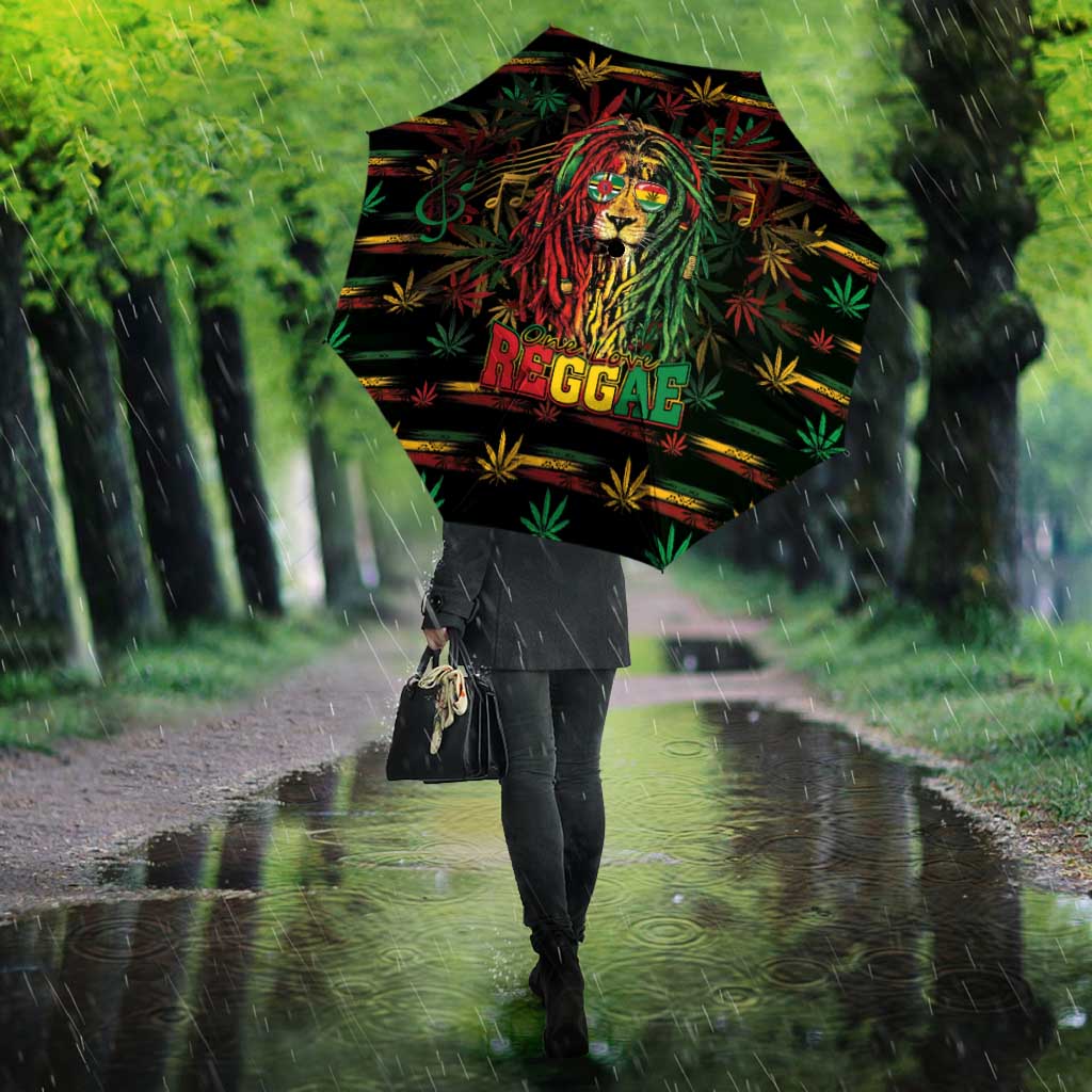 Dominica One Love Reggae Lion Umbrella Caribbean Reggae Spirit