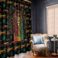 Dominica One Love Reggae Lion Window Curtain Caribbean Reggae Spirit