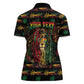 Personalized Dominica One Love Reggae Lion Women Polo Shirt Caribbean Reggae Spirit