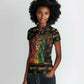 Personalized Dominica One Love Reggae Lion Women Polo Shirt Caribbean Reggae Spirit