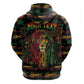 Personalized Dominica One Love Reggae Lion Zip Hoodie Caribbean Reggae Spirit