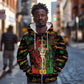 Personalized Dominica One Love Reggae Lion Zip Hoodie Caribbean Reggae Spirit