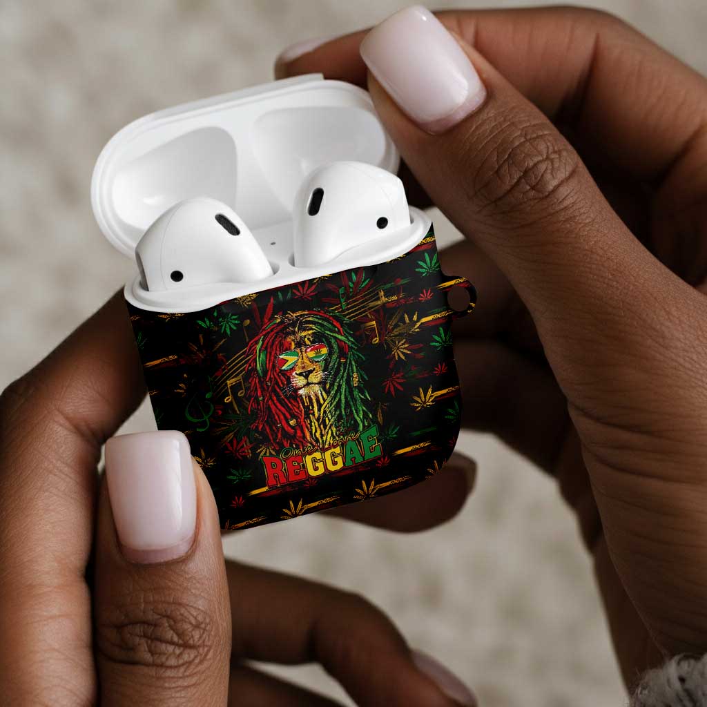 Guyana One Love Reggae Lion AirPods Case Caribbean Reggae Spirit
