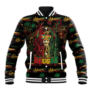 Personalized Guyana One Love Reggae Lion Baseball Jacket Caribbean Reggae Spirit