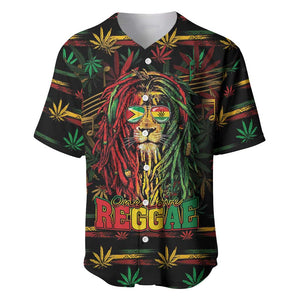 Personalized Guyana One Love Reggae Lion Baseball Jersey Caribbean Reggae Spirit