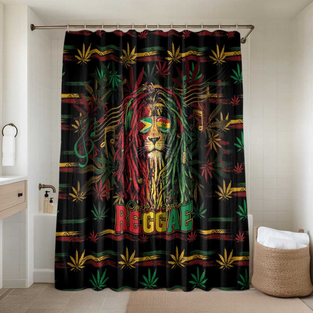 Guyana One Love Reggae Lion Bathroom Set Caribbean Reggae Spirit