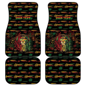 Personalized Guyana One Love Reggae Lion Car Mats Caribbean Reggae Spirit