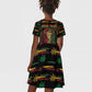 Personalized Guyana One Love Reggae Lion Kid Short Sleeve Dress Caribbean Reggae Spirit