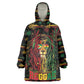 Personalized Guyana One Love Reggae Lion Kid Wearable Blanket Hoodie Caribbean Reggae Spirit