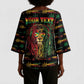 Personalized Guyana One Love Reggae Lion Kimono Sleeve Blouse Caribbean Reggae Spirit