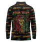 Personalized Guyana One Love Reggae Lion Long Sleeve Polo Shirt Caribbean Reggae Spirit