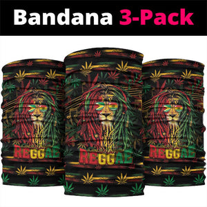 Guyana One Love Reggae Lion Neck Gaiter Caribbean Reggae Spirit