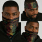 Guyana One Love Reggae Lion Neck Gaiter Caribbean Reggae Spirit
