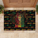 Guyana One Love Reggae Lion Rubber Doormat Caribbean Reggae Spirit