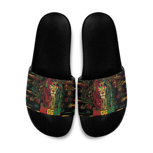 Guyana One Love Reggae Lion Slide Sandals Caribbean Reggae Spirit