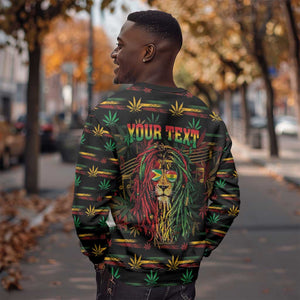 Personalized Guyana One Love Reggae Lion Sweatshirt Caribbean Reggae Spirit