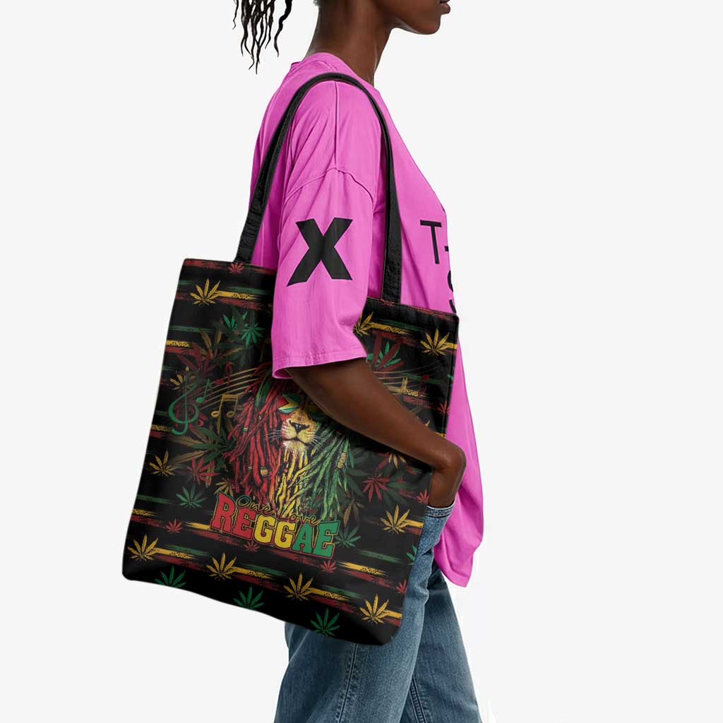Guyana One Love Reggae Lion Tote Bag Caribbean Reggae Spirit