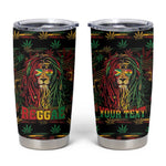 Personalized Guyana One Love Reggae Lion Tumbler Cup Caribbean Reggae Spirit