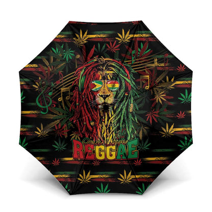 Guyana One Love Reggae Lion Umbrella Caribbean Reggae Spirit