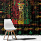 Guyana One Love Reggae Lion Window Curtain Caribbean Reggae Spirit